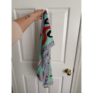 Emilio Pucci Firenze Abstract Long Silk Scarf